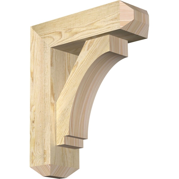 Ekena Millwork Imperial Craftsman Rough Sawn Bracket w/ Offset Brace, Douglas Fir, 6"W x 18"D x 22"H BKT0604X18X22IMP04RDF - main